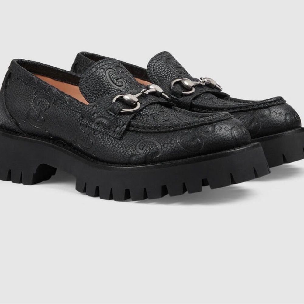 Gucci Black Leather Loafers